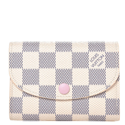 Louis Vuitton Damier Azur Rosalie Coin Purse Rose Ballerine 1 of 8