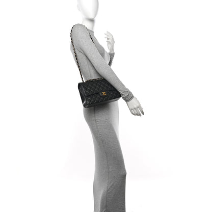 Chanel Caviar Quilted Medium Double Flap Black 2 of 10