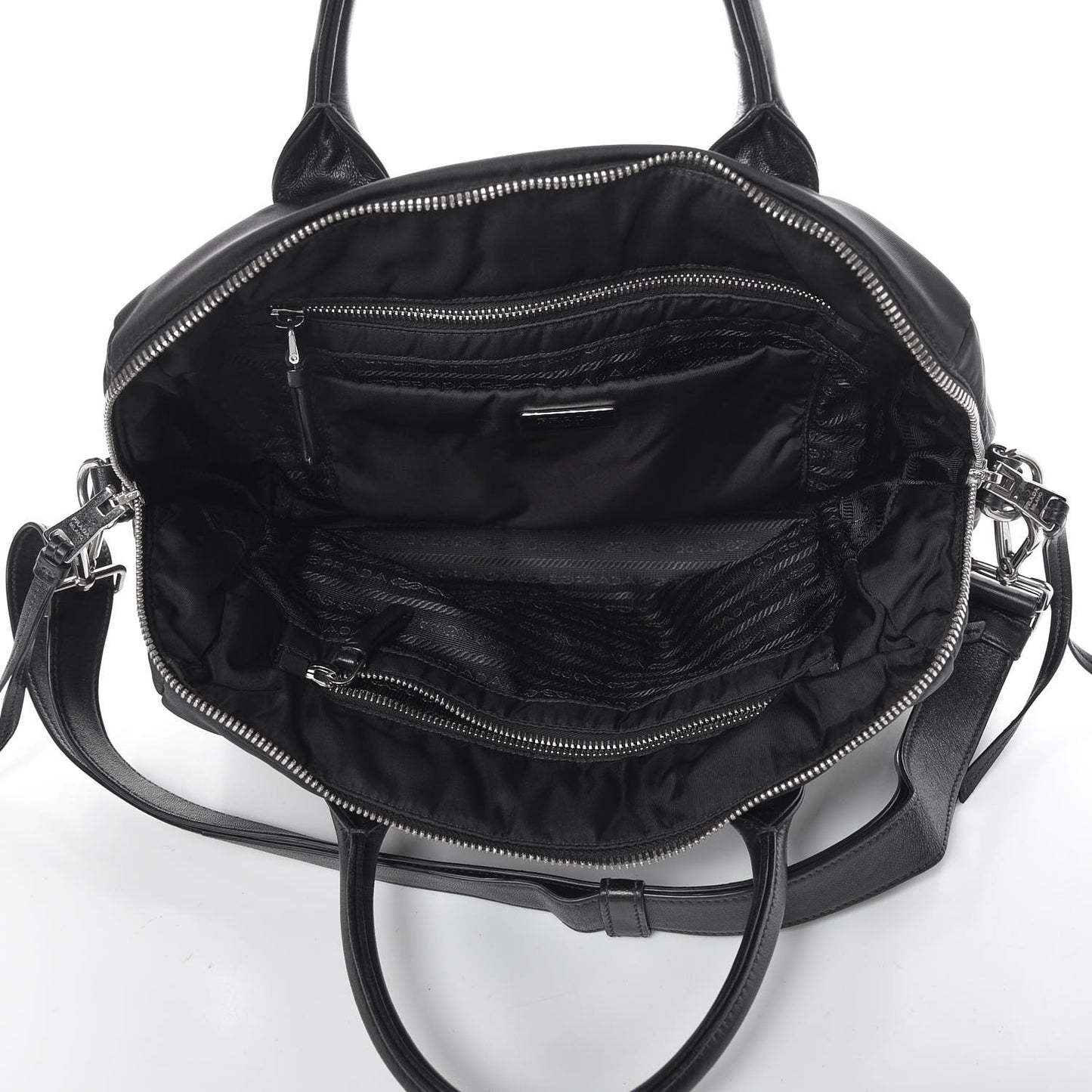 Nylon Tessuto Quilted Bowler Black