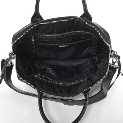 Prada Nylon Tessuto Quilted Bowler Black 6 of 9