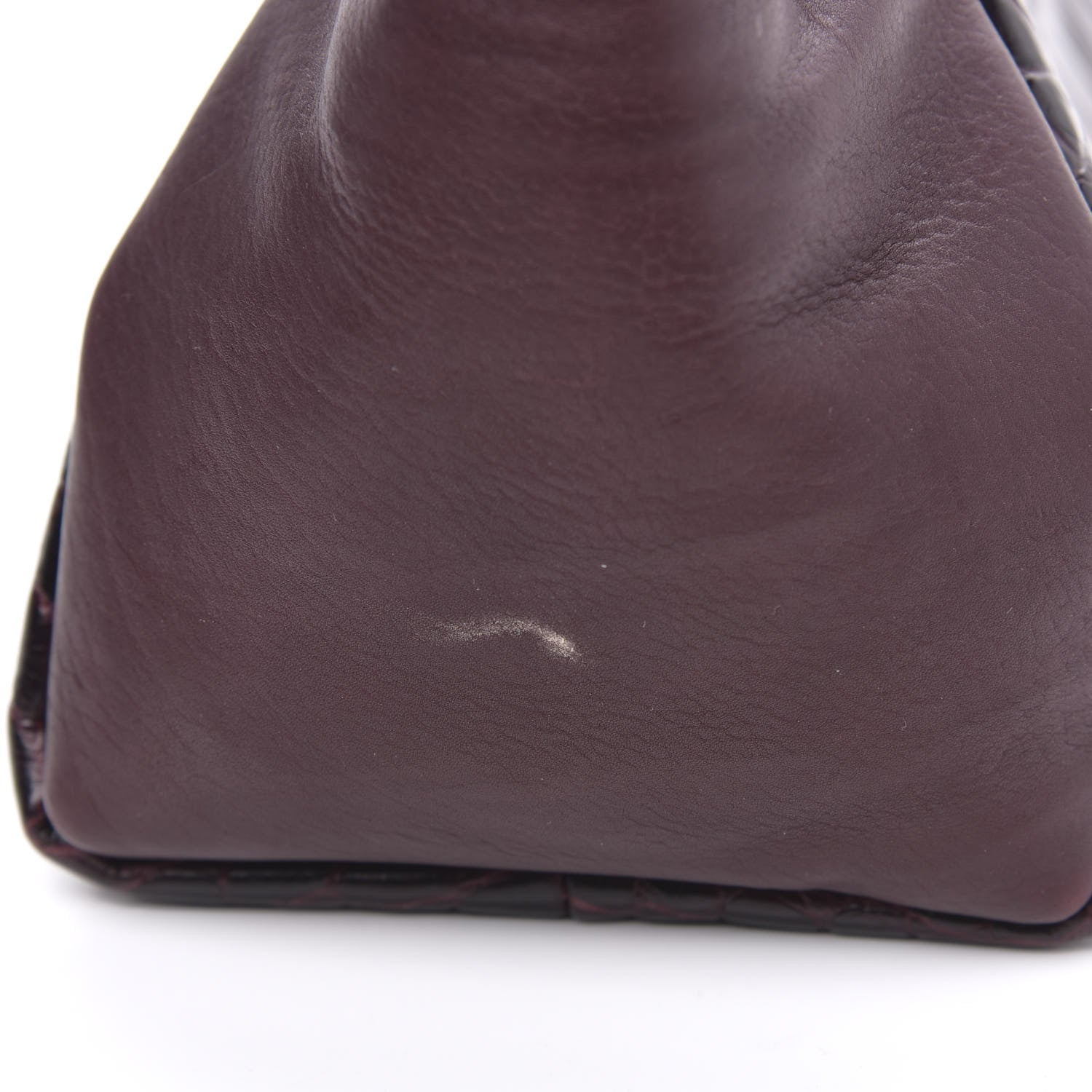 Lanvin Crocodile Stamped Calfskin Trilogy Clutch Aubergine 12 of 13