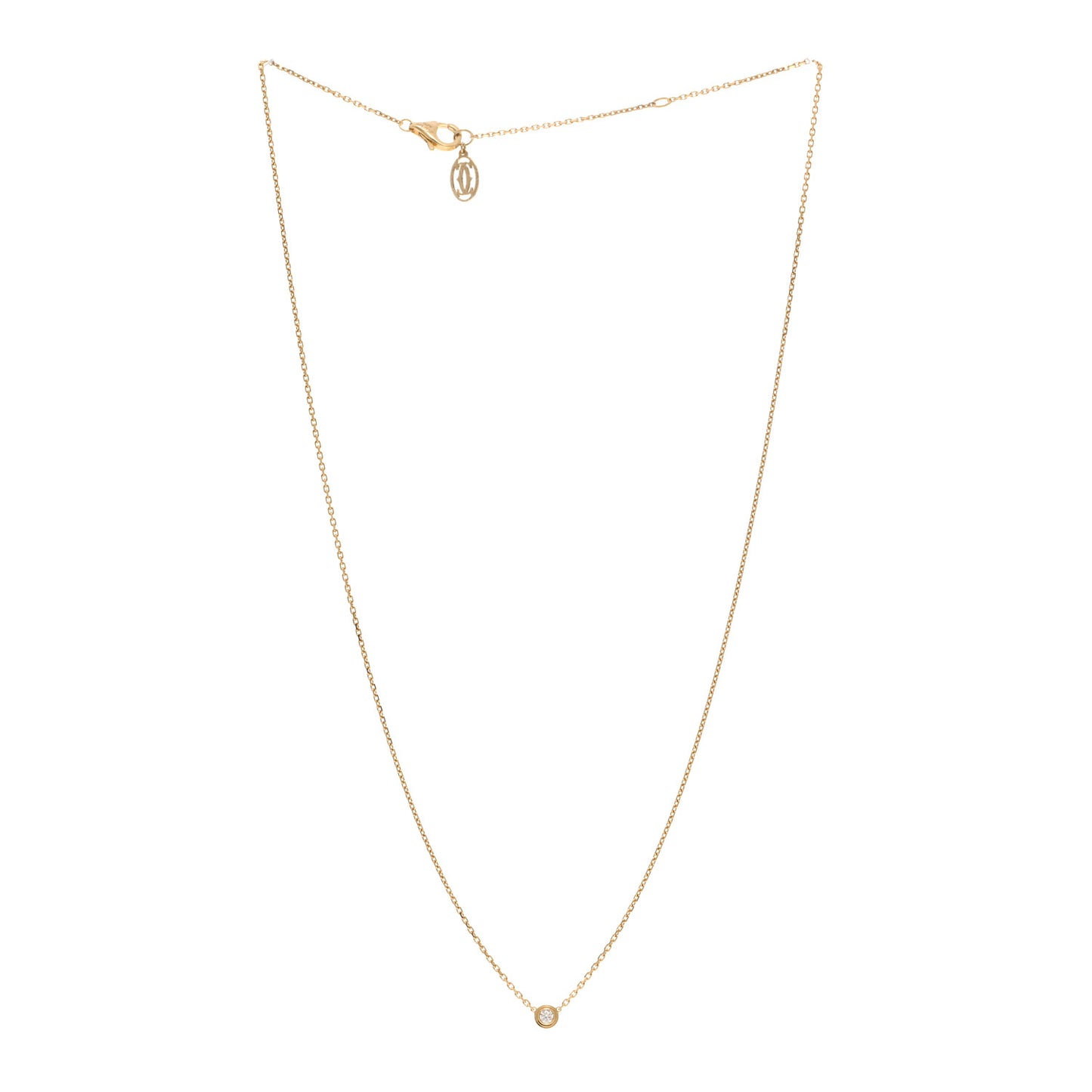 18K Yellow Gold Diamond XS D'Amour Pendant Necklace