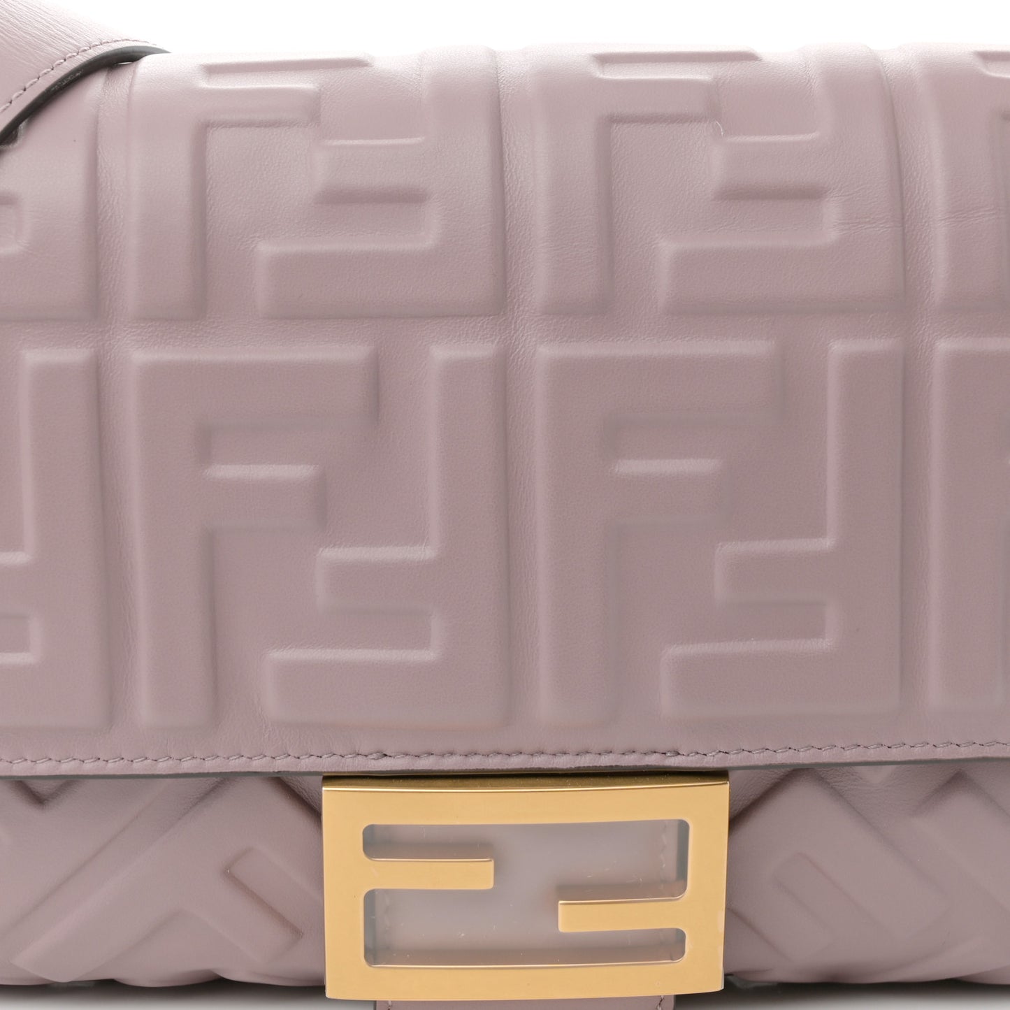 Nappa FF 1974 Embossed Baguette Dusty Mauve