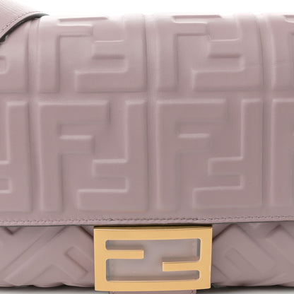 Fendi Nappa FF 1974 Embossed Baguette Dusty Mauve 8 of 10