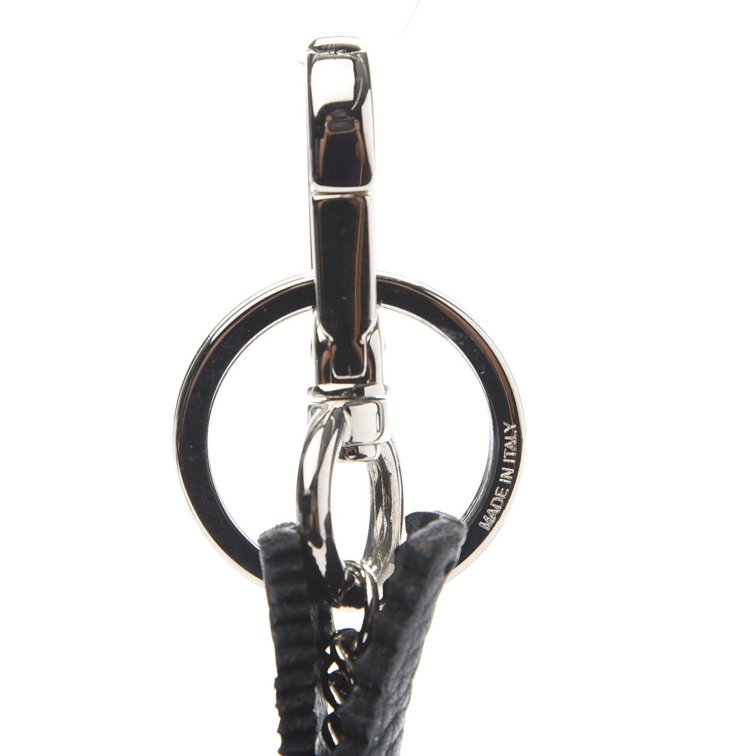 Fendi Calfskin Gator Charm Key Fob Black 5 of 6