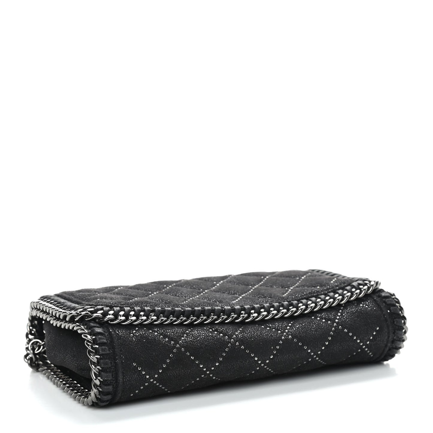 Shaggy Deer Quilted Studded Falabella Crossbody Black