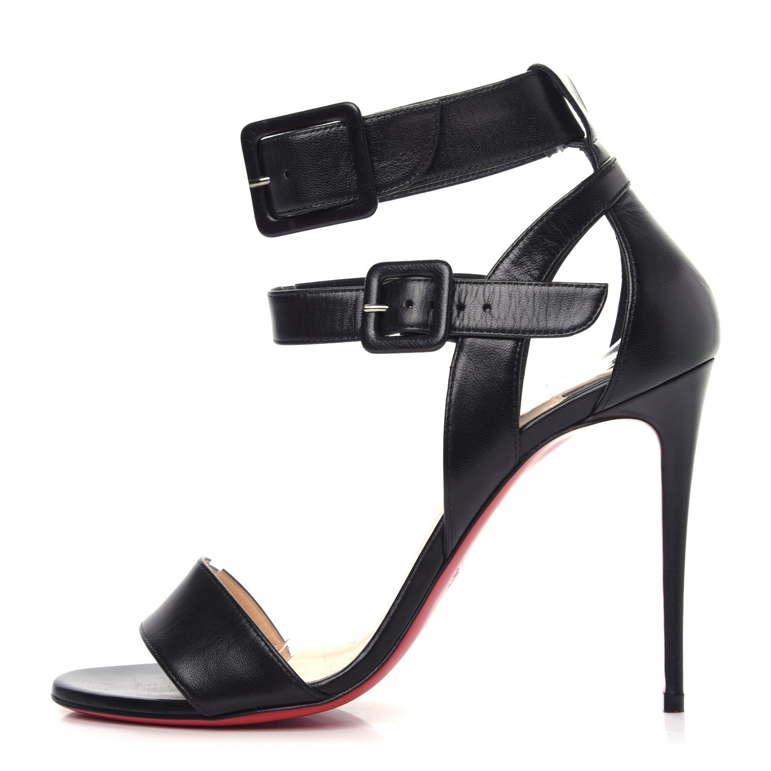 Christian Louboutin Kid Multipot 100 Sandals 38 Black 1 of 7