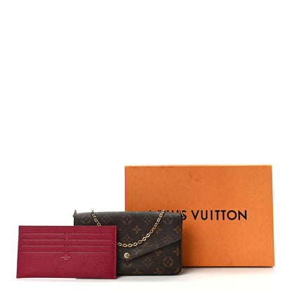 Louis Vuitton Monogram Pochette Felicie Chain Wallet Fuchsia 10 of 10