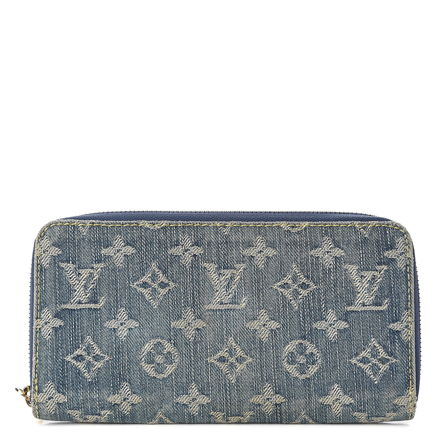 Monogram Denim Zippy Wallet Blue