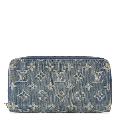 Louis Vuitton Monogram Denim Zippy Wallet Blue 1 of 7