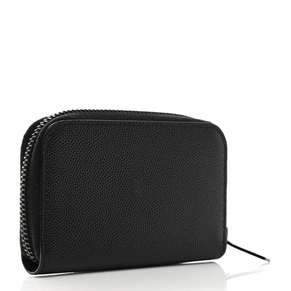 Saint Laurent Grain De Poudre Monogram Zip Coin Purse Black 3 of 7