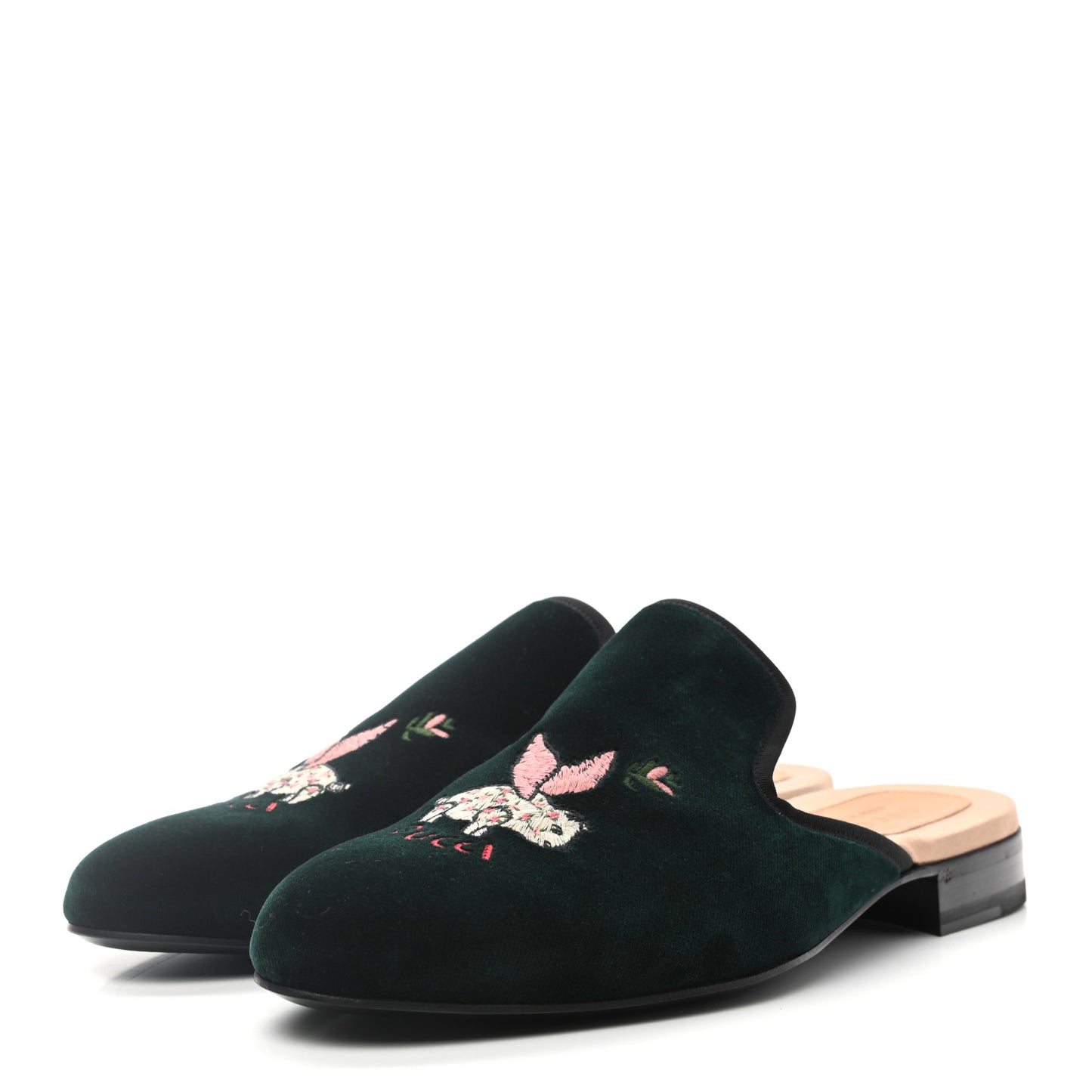 Velvet Mens Mules 9 Verde Black