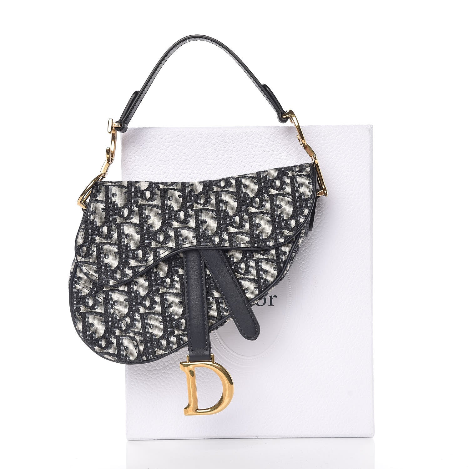 Christian Dior Oblique Mini Saddle Bag Blue 19 of 19