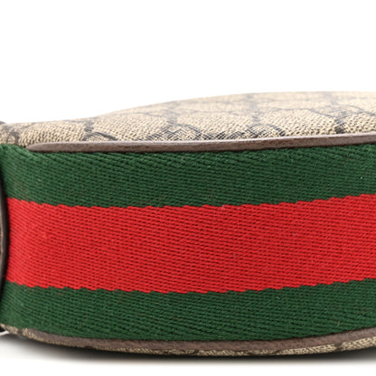 Gucci GG Supreme Monogram Textured Dollar Calfskin Web Mini Ophidia Bag Beige Ebony New Acero 10 of 10
