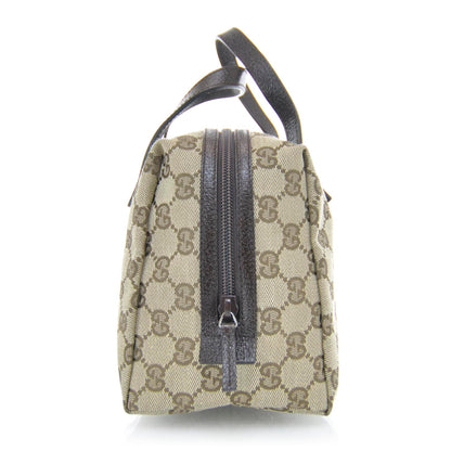 Gucci Monogram Calfskin Large Balthus Cosmetic Pouch Beige Ebony Cocoa 5 of 9
