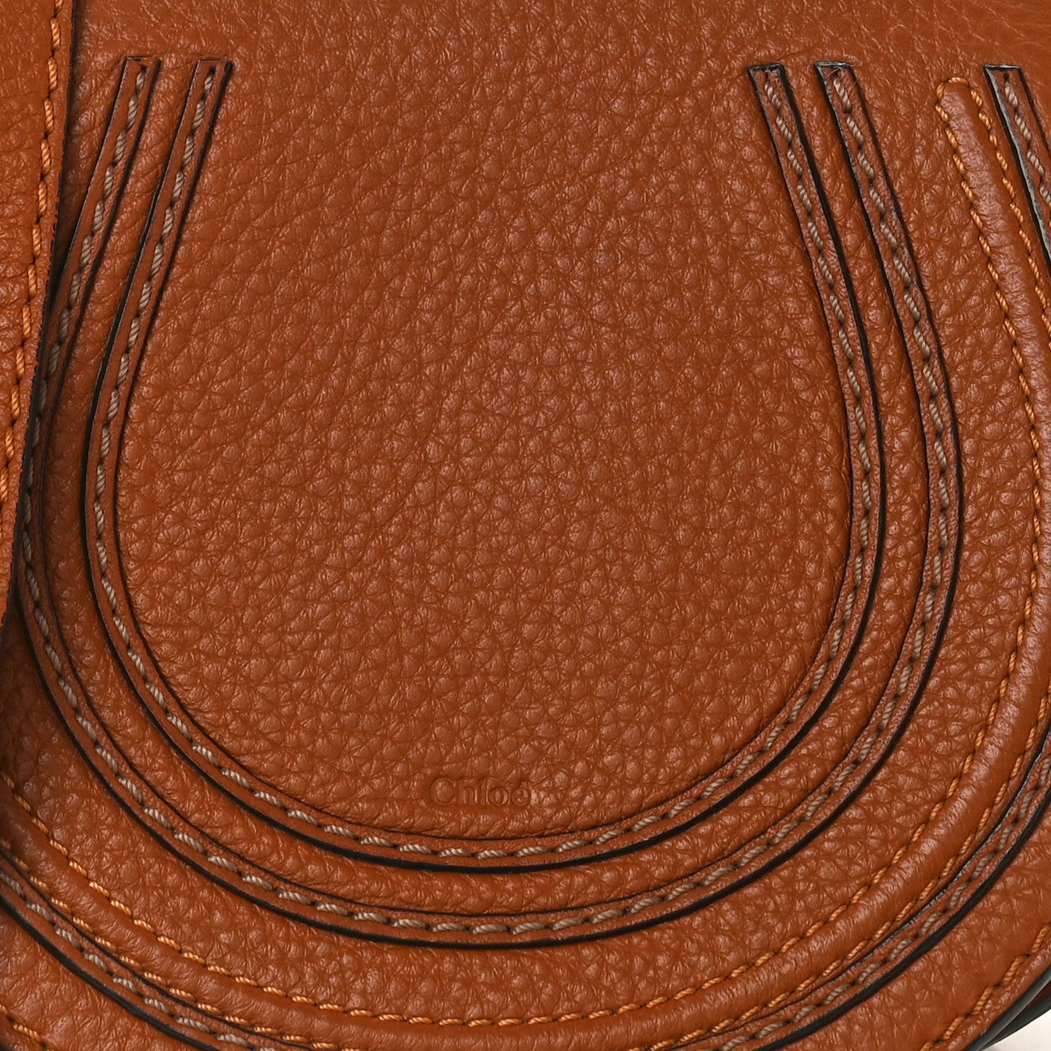 Chloe Calfskin Mini Marcie Round Crossbody Bag Tan 8 of 12