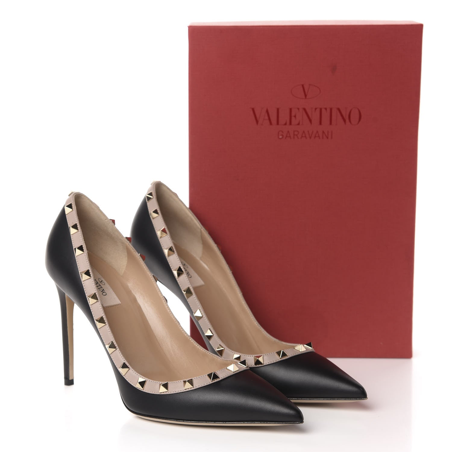 Valentino Garavani Nappa Rockstud 100mm Pumps 41 Black Poudre 10 of 10