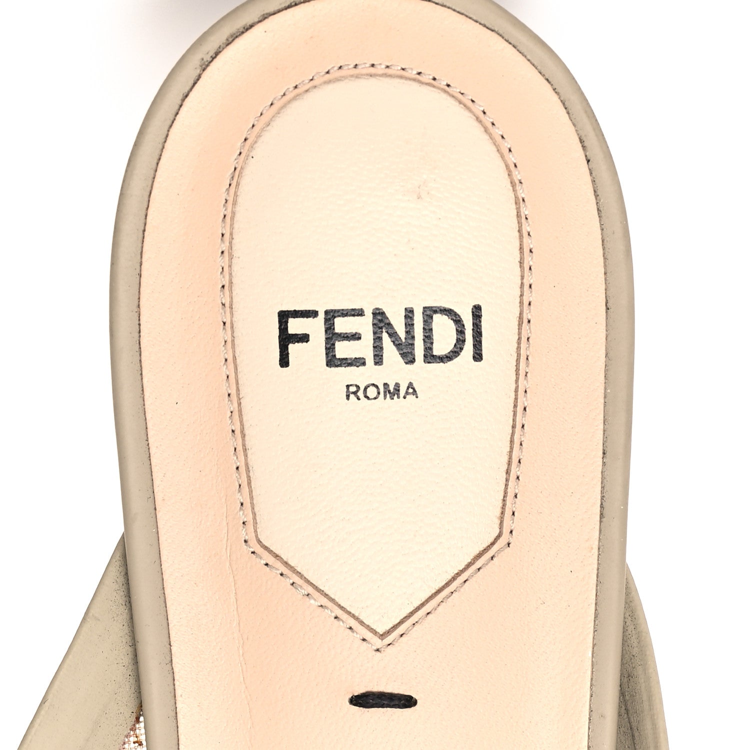 Fendi Technical Mesh Vitello FF Colibri Flat Mules 39 Tobacco Moro Camelia 8 of 10