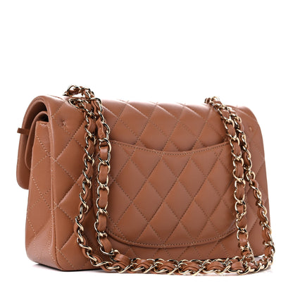 Chanel Lambskin Quilted Small Double Flap Brown 3 of 10