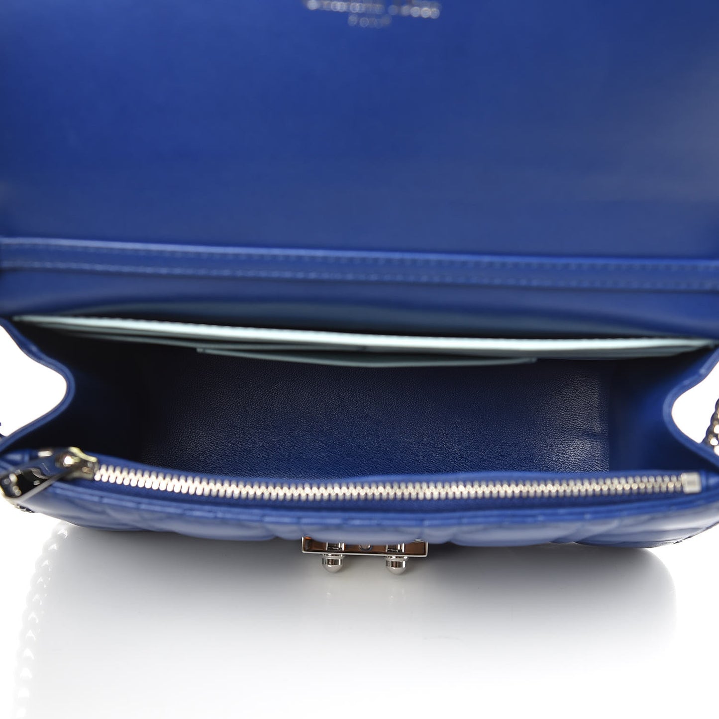 Lambskin Cannage Miss Dior Promenade Pouch Blue