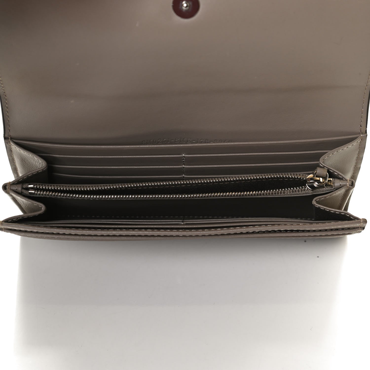 Fendi Vitello Liberty Century Lucido By The Way Continental Wallet Tortora 10 of 13