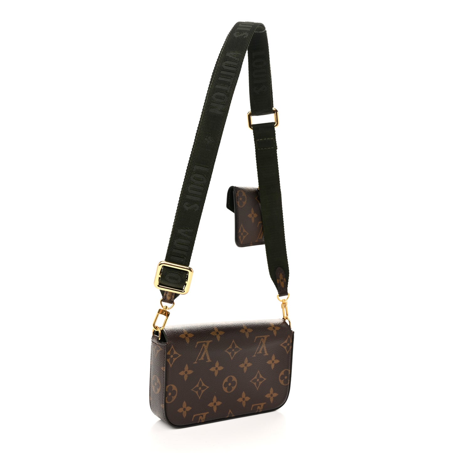 Monogram Felicie Strap & Go Kaki