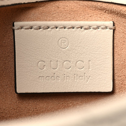 Gucci Calfskin Matelasse Super Mini GG Marmont Shoulder Bag White 6 of 11