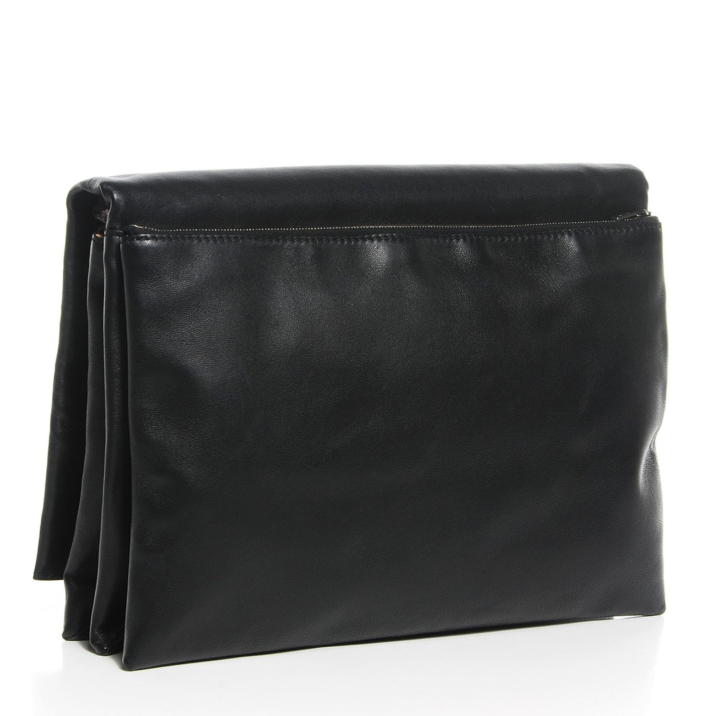 Lambskin Roll Clutch Black