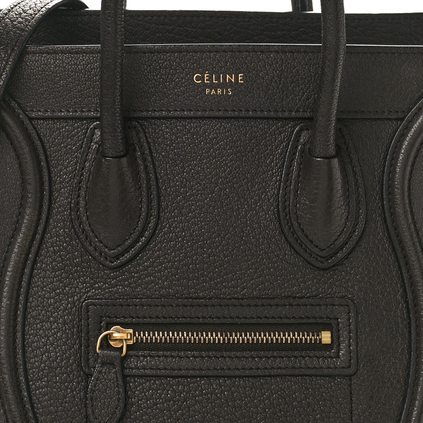 Drummed Calfskin Nano Luggage Brown