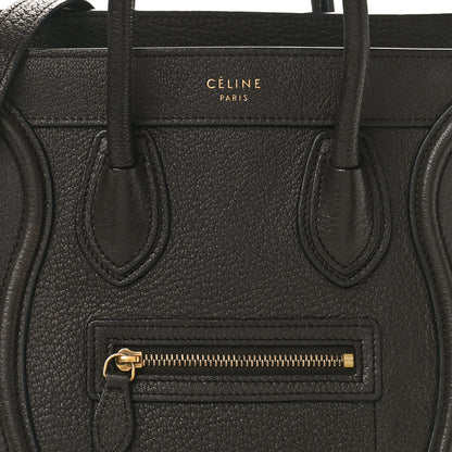 Celine Drummed Calfskin Nano Luggage Brown 7 of 13