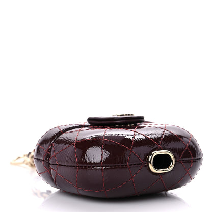 Chanel Glazed Calfskin Quilted Airpods Pro Case With Chain Burgundy 3 of 9