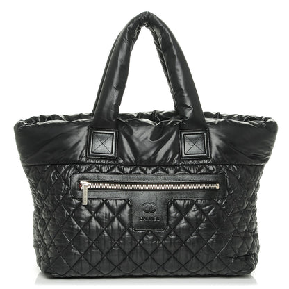 Chanel Nylon Quilted Large Coco Cocoon Tote Black 1 of 8