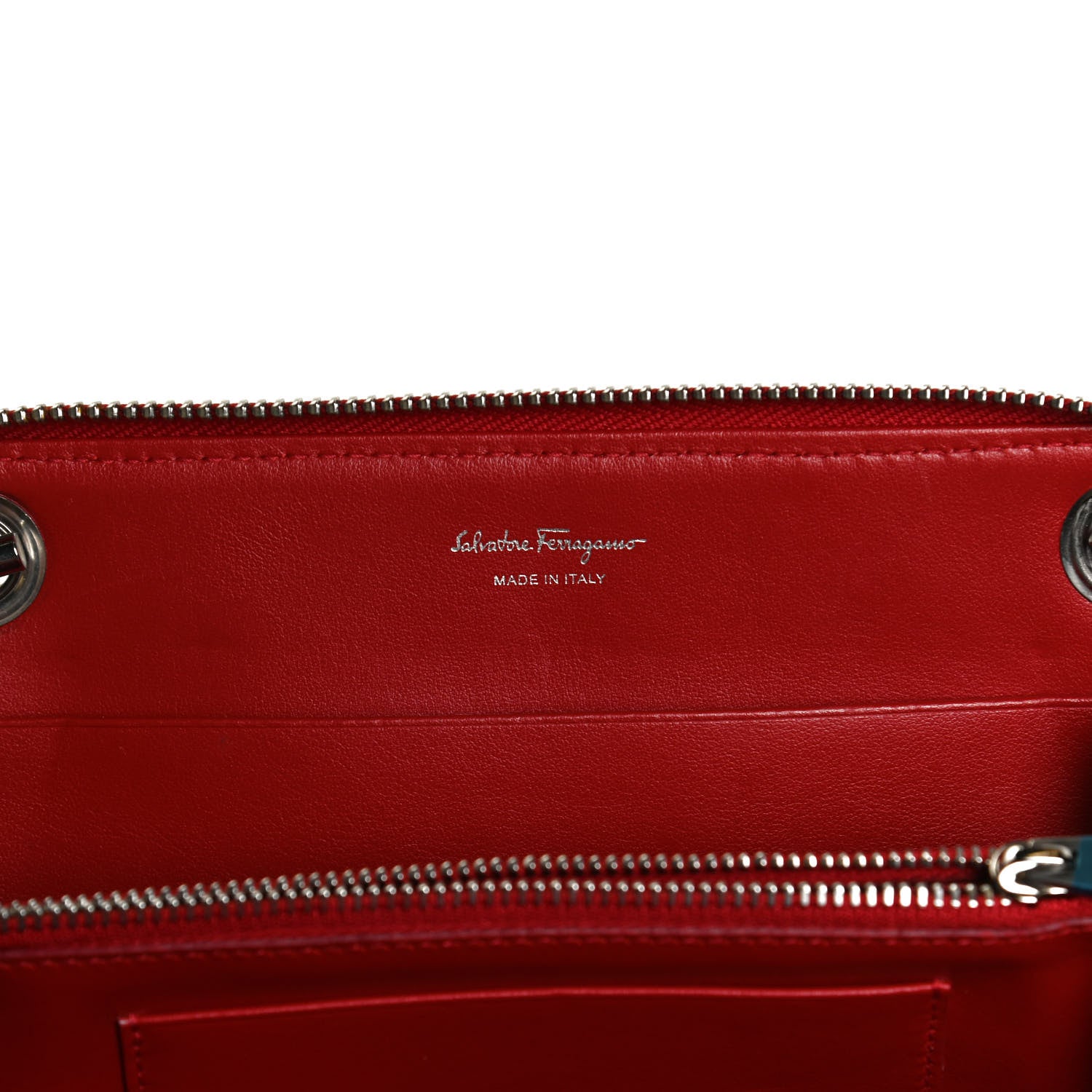 Salvatore Ferragamo Velvet Quilted Gancini Wallet on Chain 10 of 12