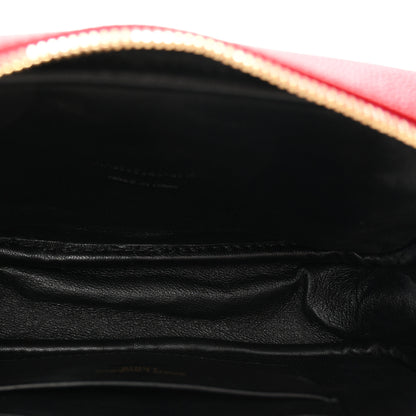 Saint Laurent Grain De Poudre Matelasse Monogram Mini Lou Camera Bag Eros Red 5 of 11