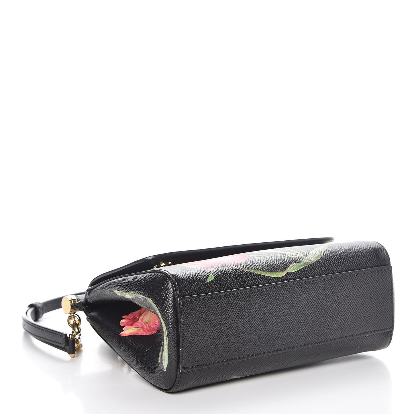 Dauphine Tulip Print Small Miss Sicily Satchel Black