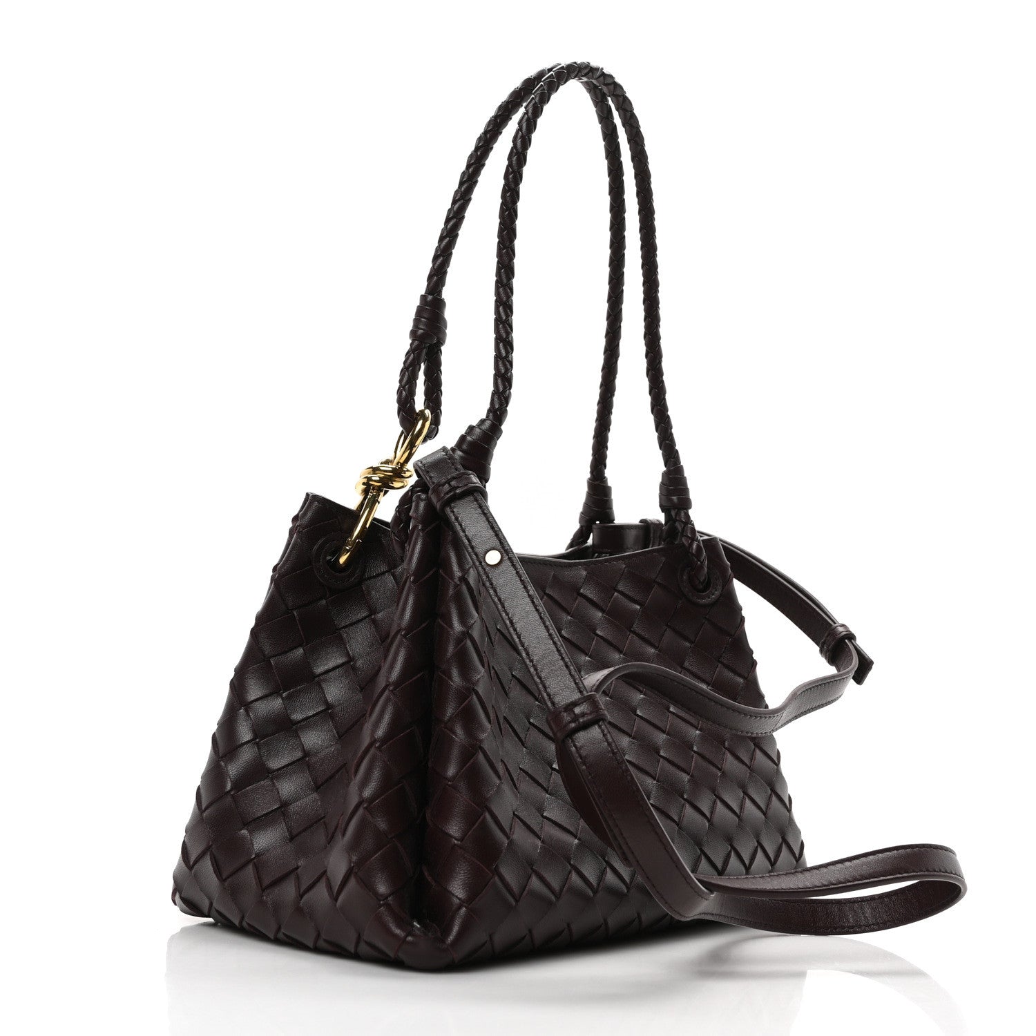 Bottega Veneta Nappa Intrecciato Small Parachute Shoulder Bag Barolo 3 of 9