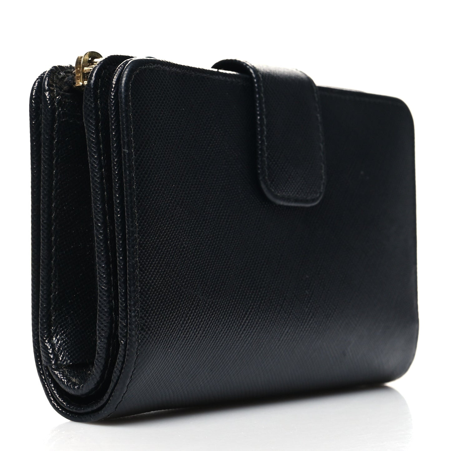 Saffiano Metal Compact Wallet Black