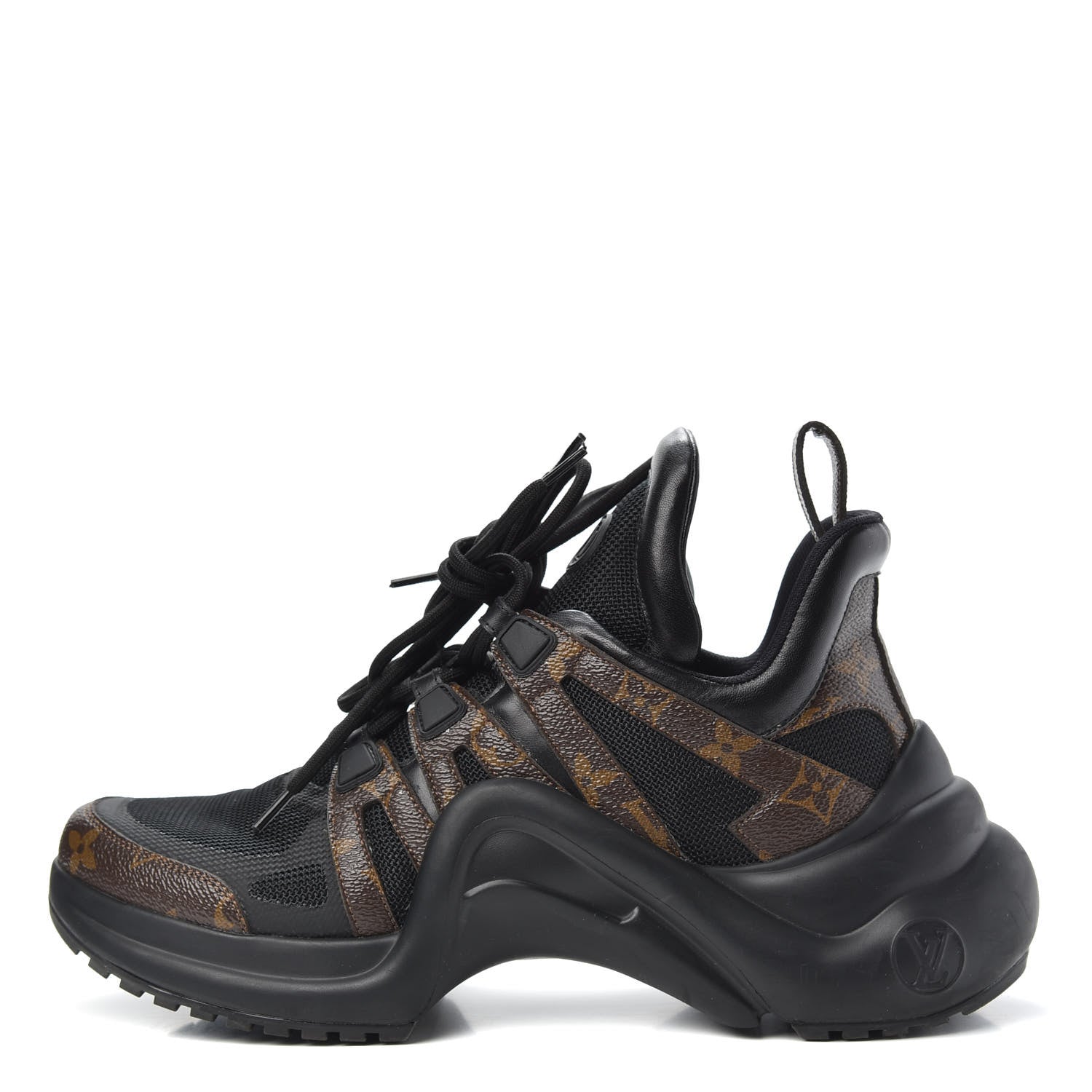Louis Vuitton Calfskin Patent Monogram LV Archlight Sneakers 40 Black 1 of 9