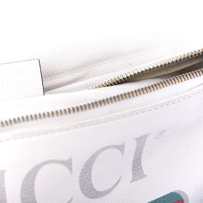 Gucci Grained Calfskin Logo Belt Bag White 8 of 10