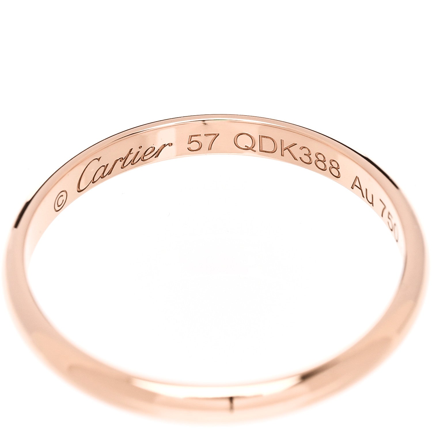 Cartier 18K Pink Gold 2.5mm 1895 Wedding Band Ring 57 8 4 of 5