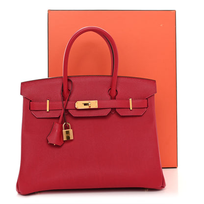 Hermes Epsom BIRKIN 30 Rouge Casaque 25 of 26