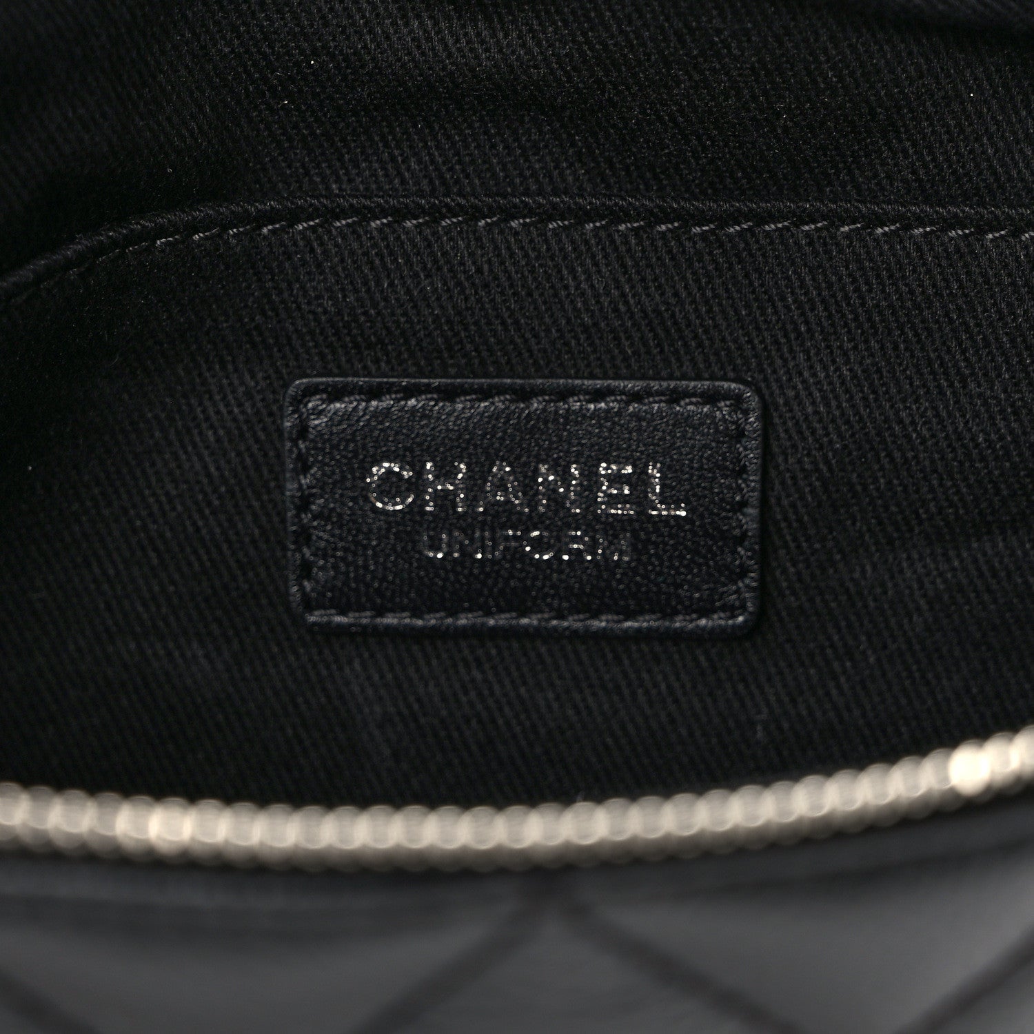 Chanel Grained Calfskin Quilted Waist Belt Bag Black 6 of 9