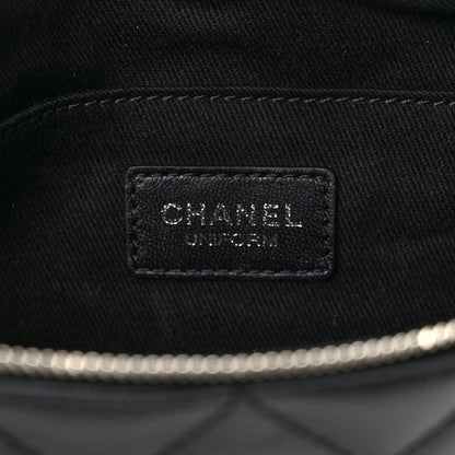 Chanel Grained Calfskin Quilted Waist Belt Bag Black 6 of 9