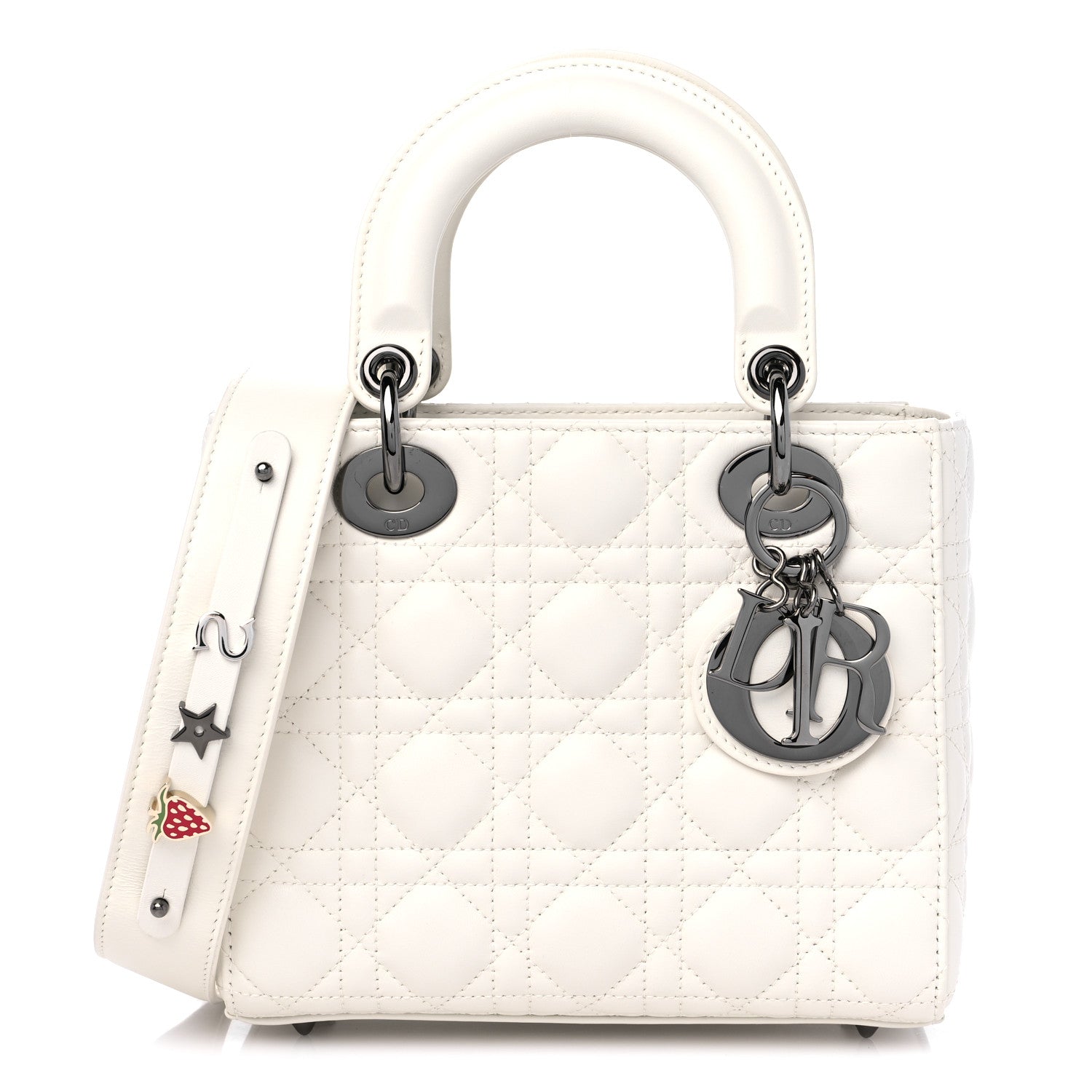 Christian Dior Lambskin Cannage Small My ABCDior Lady Dior White 1 of 8
