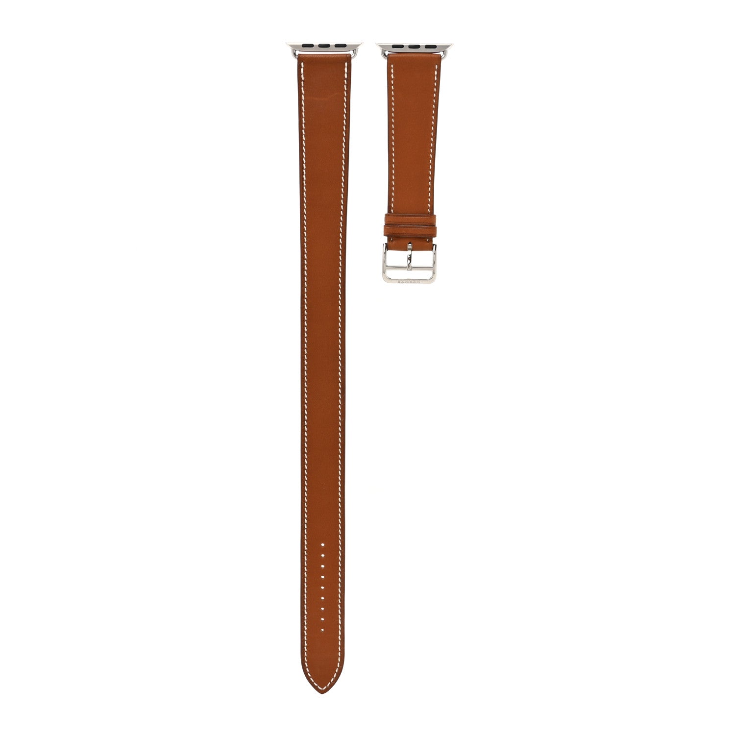 Hermes Barenia 34mm Apple Watch Double Tour Band Fauve 1 of 6