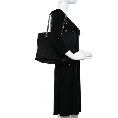 Prada Nylon Tessuto Impuntu Quilted Tote Black 2 of 9