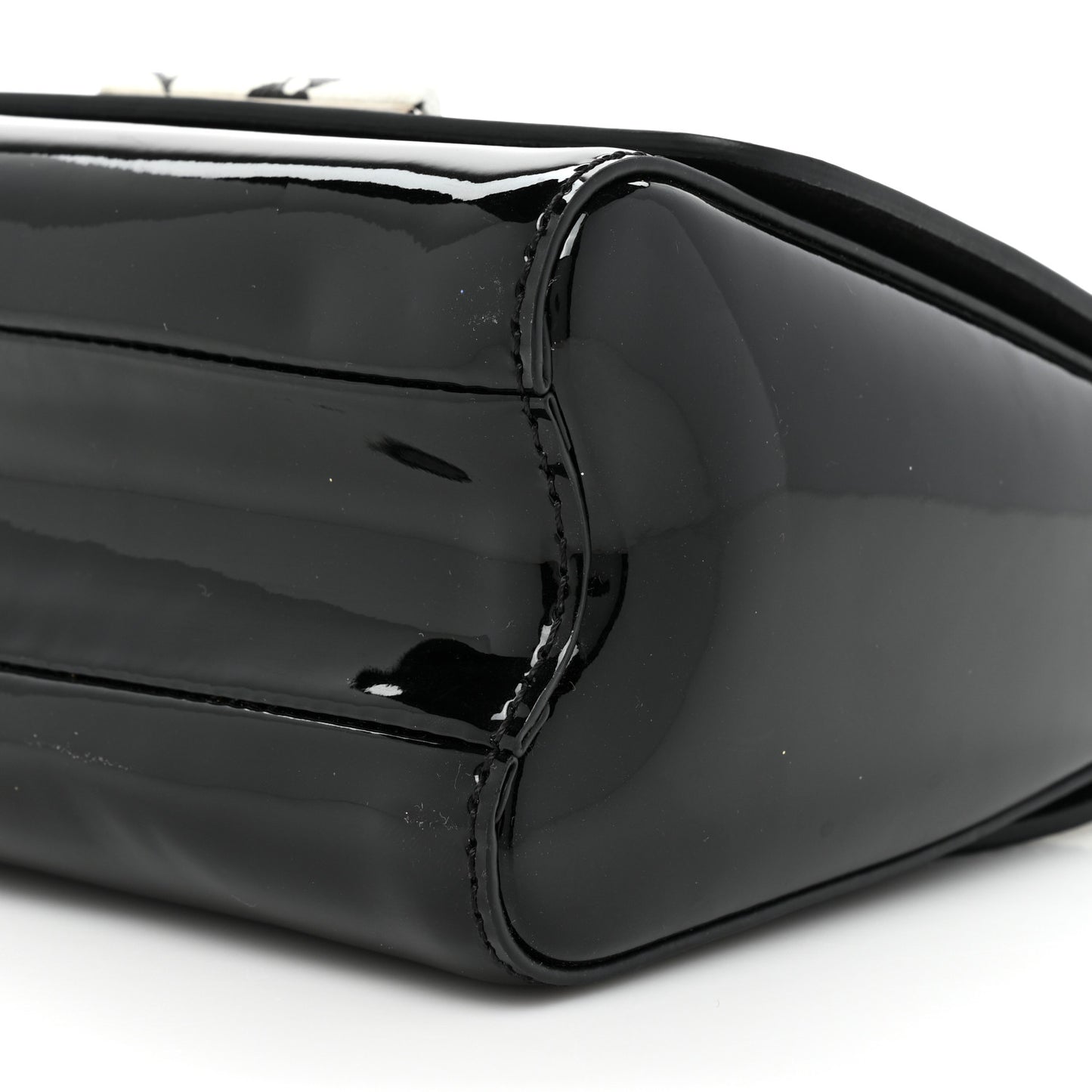 Patent Monogram Twist Shoulder Bag PM Black