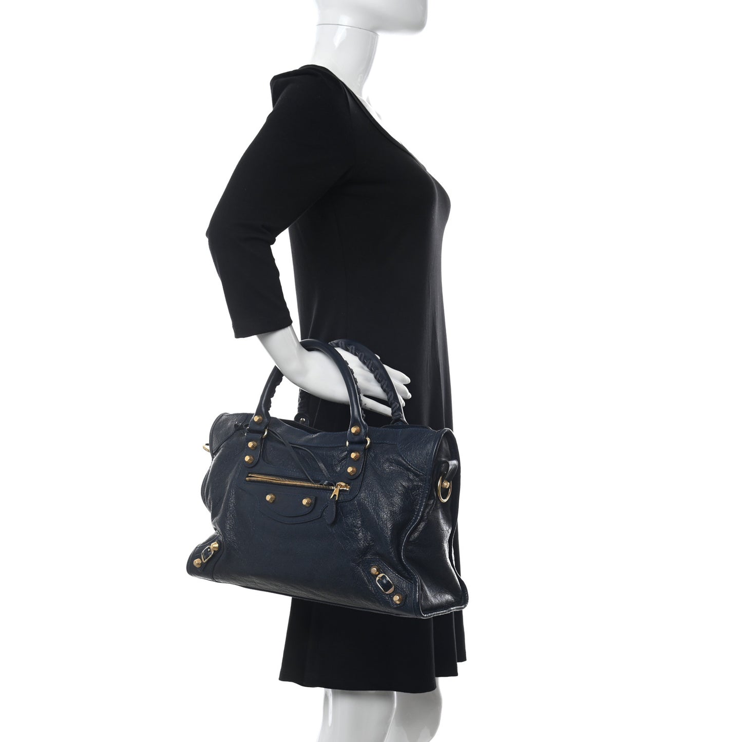 Agneau Giant 12 Gold Hardware City Bleu Obscur