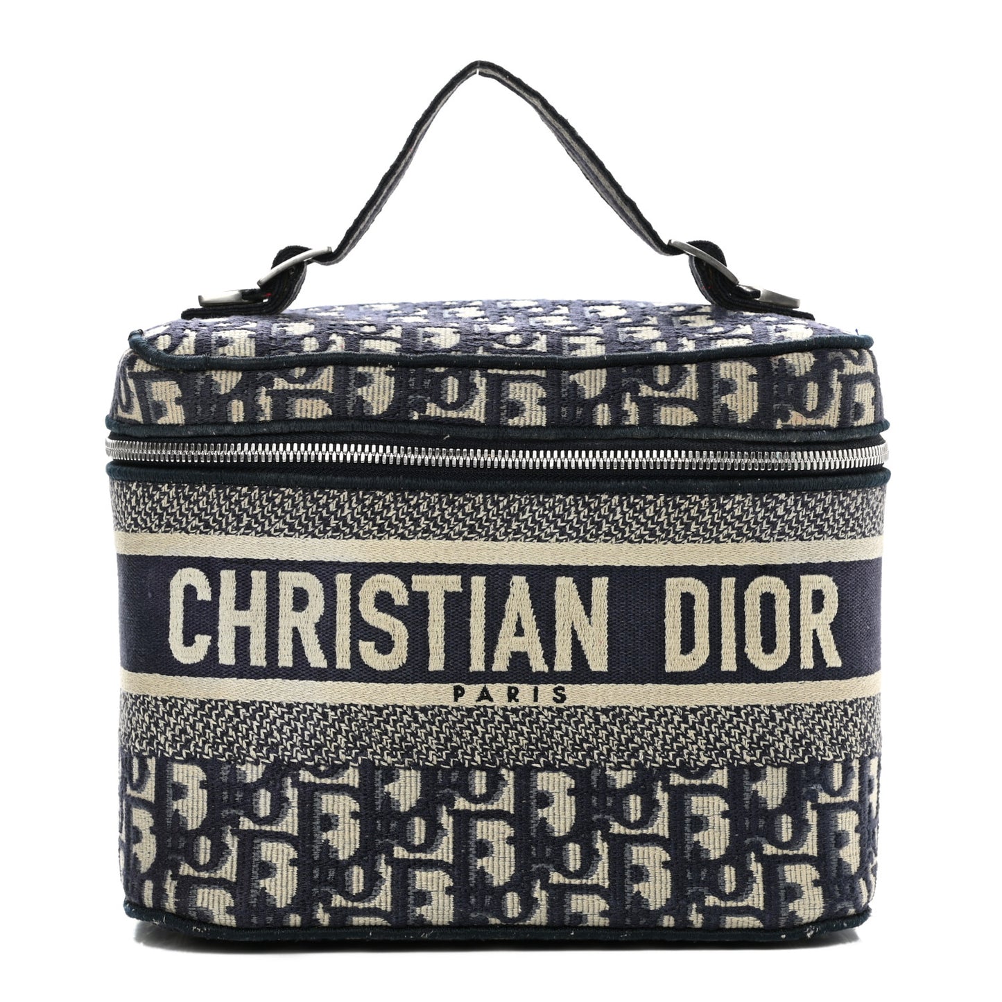 Oblique Diortravel Vanity Case Blue