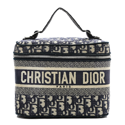 Christian Dior Oblique Diortravel Vanity Case Blue 1 of 10